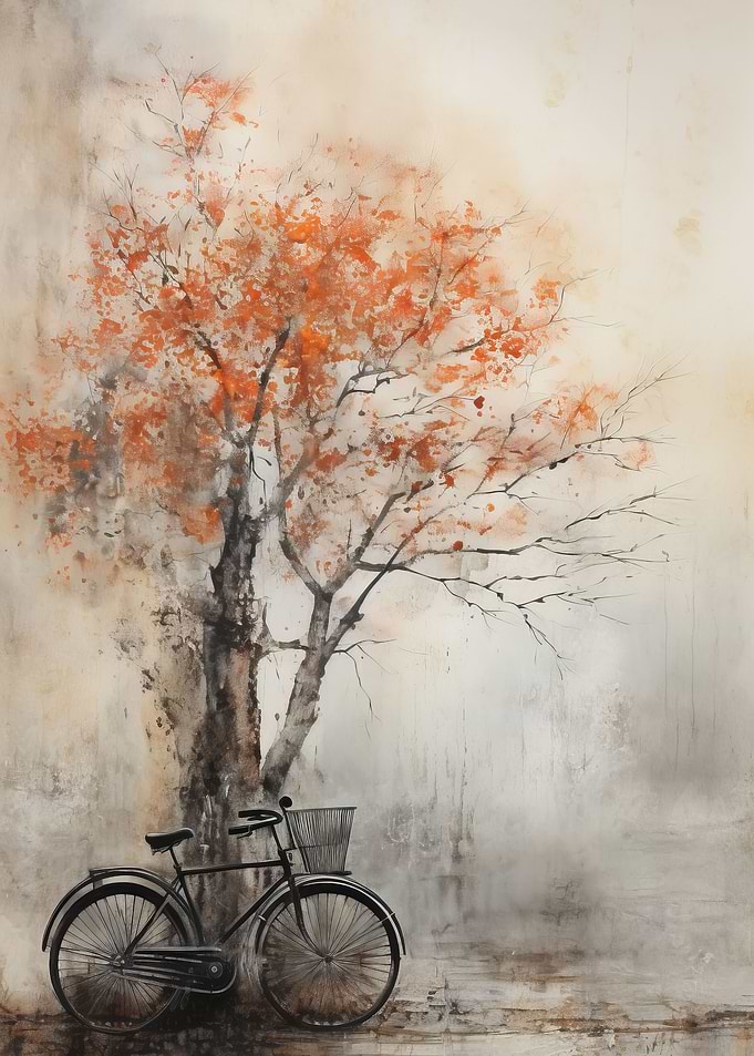 Vintage Bicycle Fall