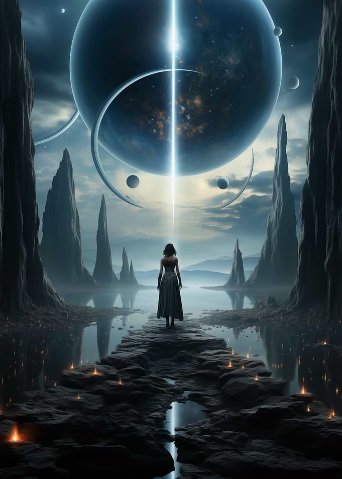 Fantasy Landscape moon