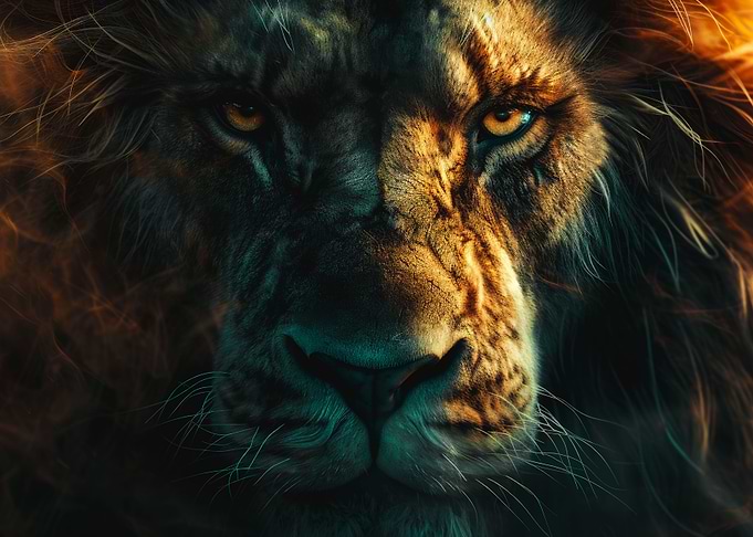Lion head portrait