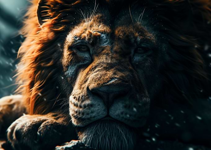 Lion head portrait