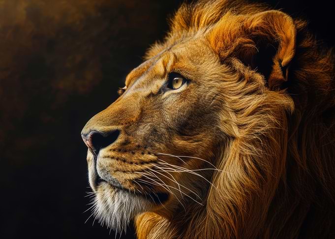 Lion head portrait