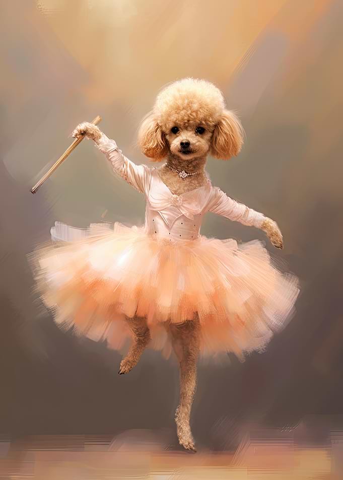 Toy Poodle Ballerina