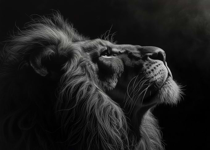 Lion head portrait