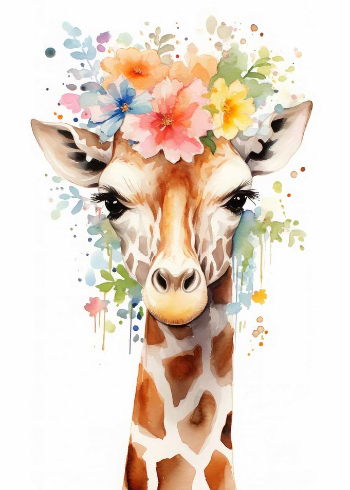 Giraffe Watercolor