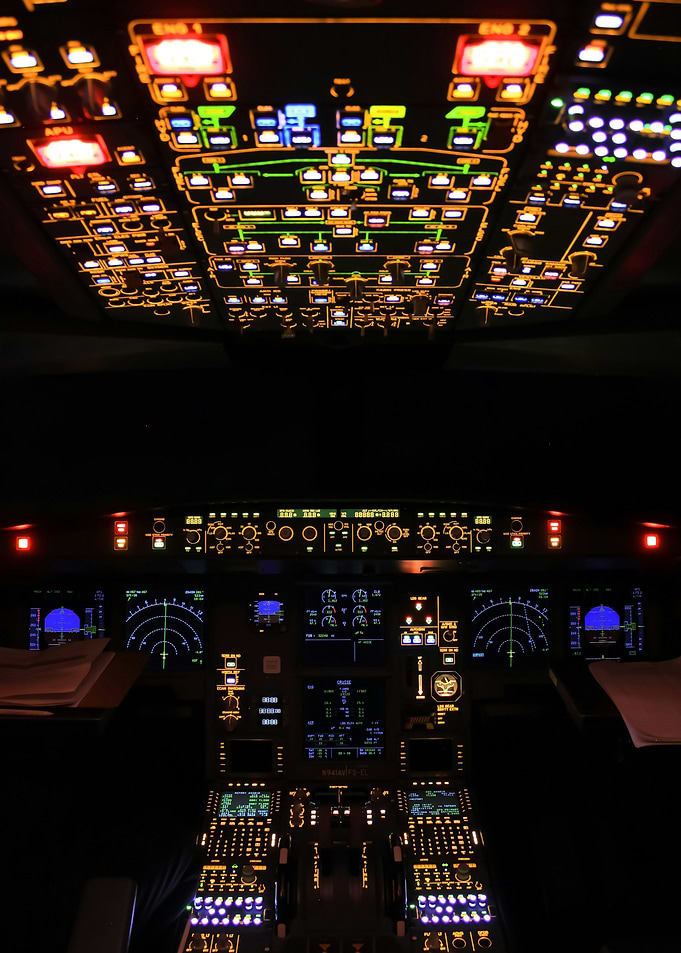 Airplane cockpit
