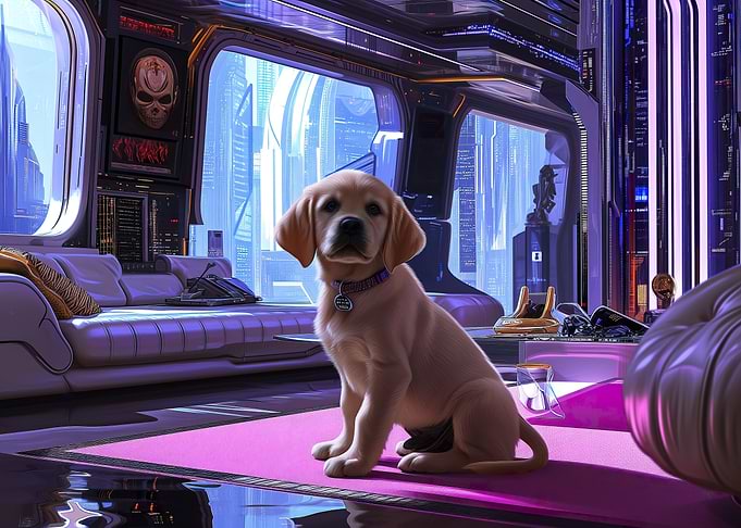 Cyberpunk puppy