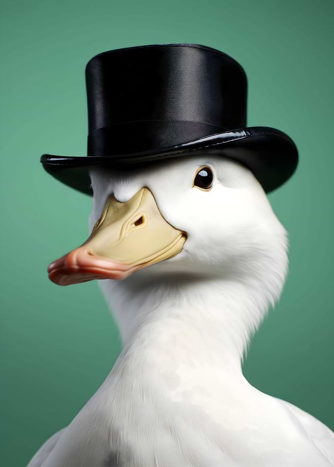 Funny Duck in a suit