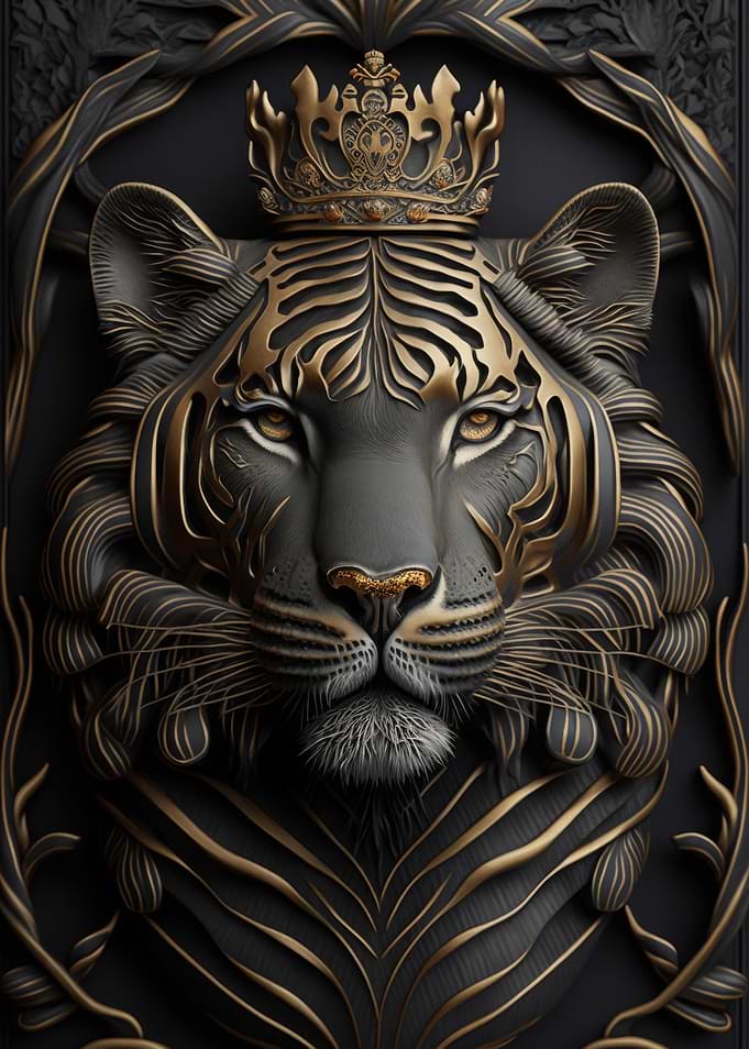 Tiger King Gold Decor