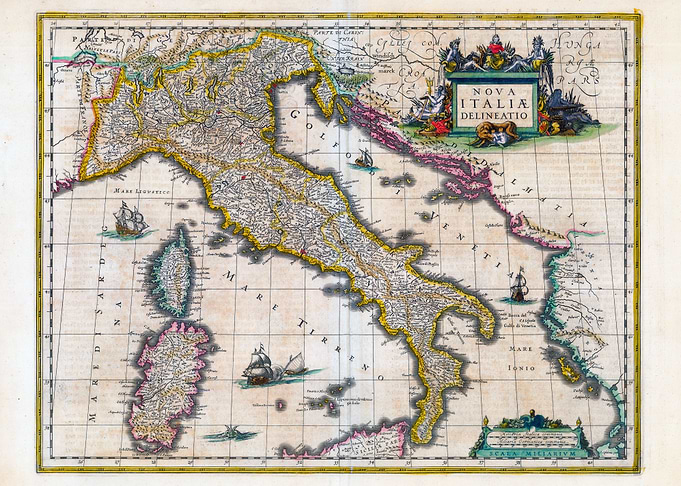 Antique Map of Italy