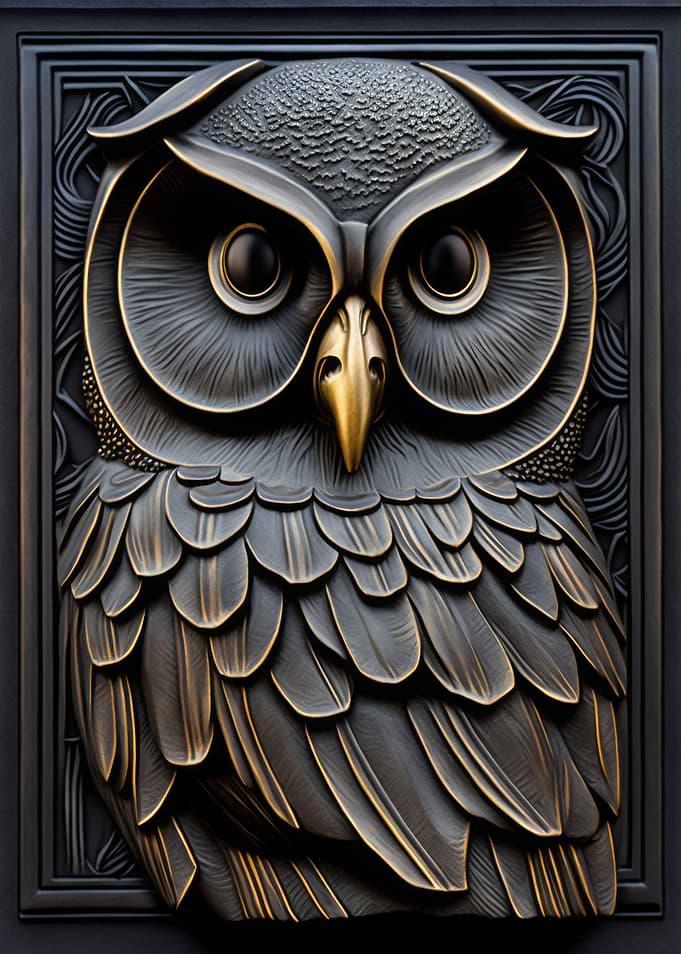 Owl Bird Gold Decor