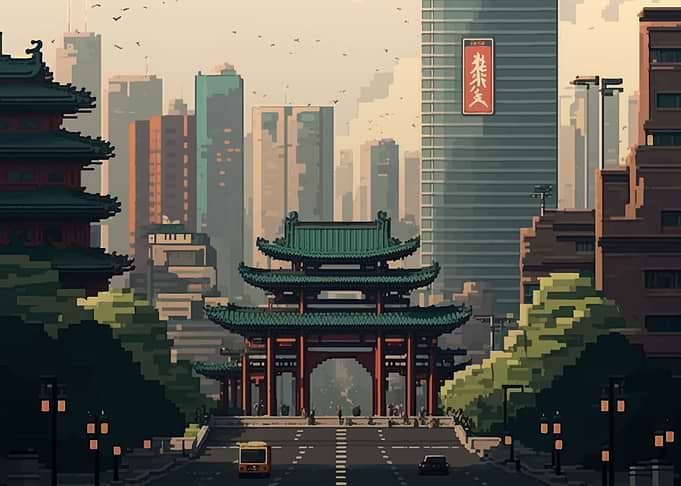 Beijing City Pixel Art