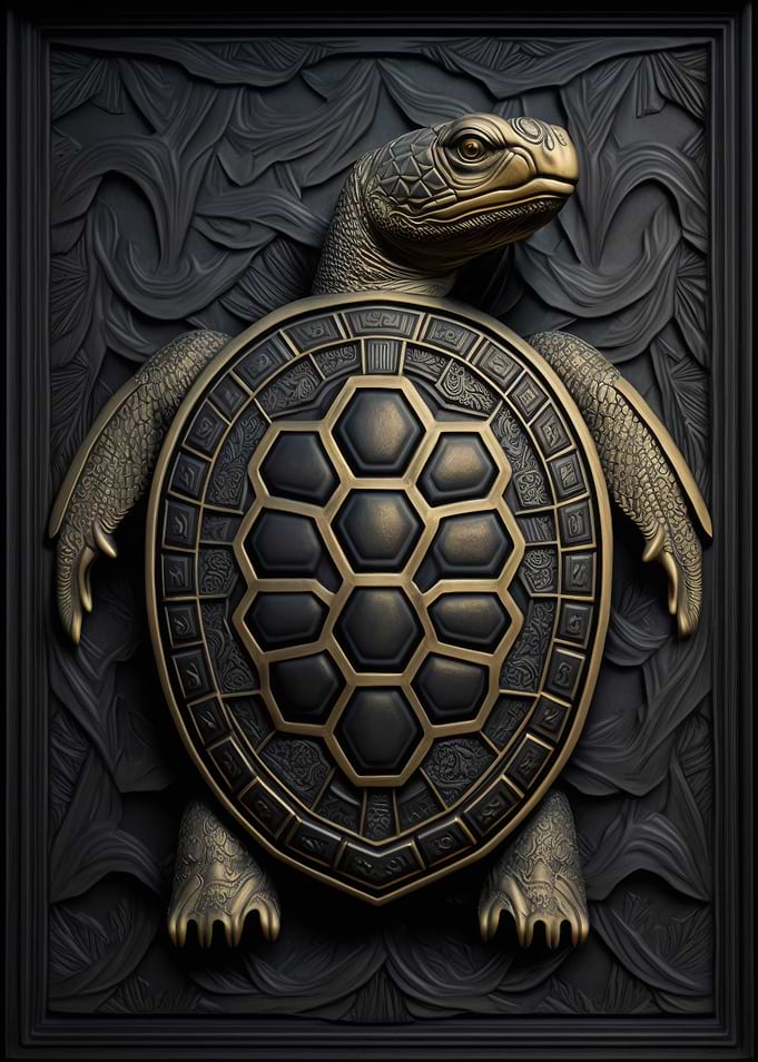 Turtle Gold Decor