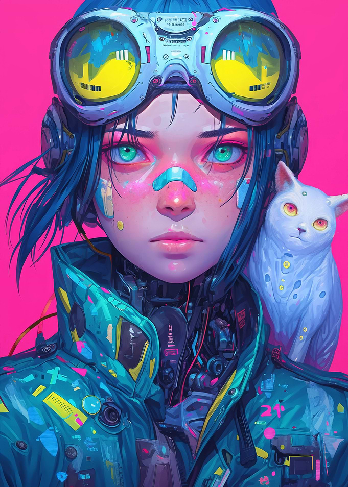 Futuristic Cyberpunk Girl