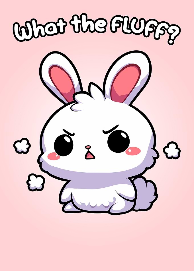 What the fluff cute bunny