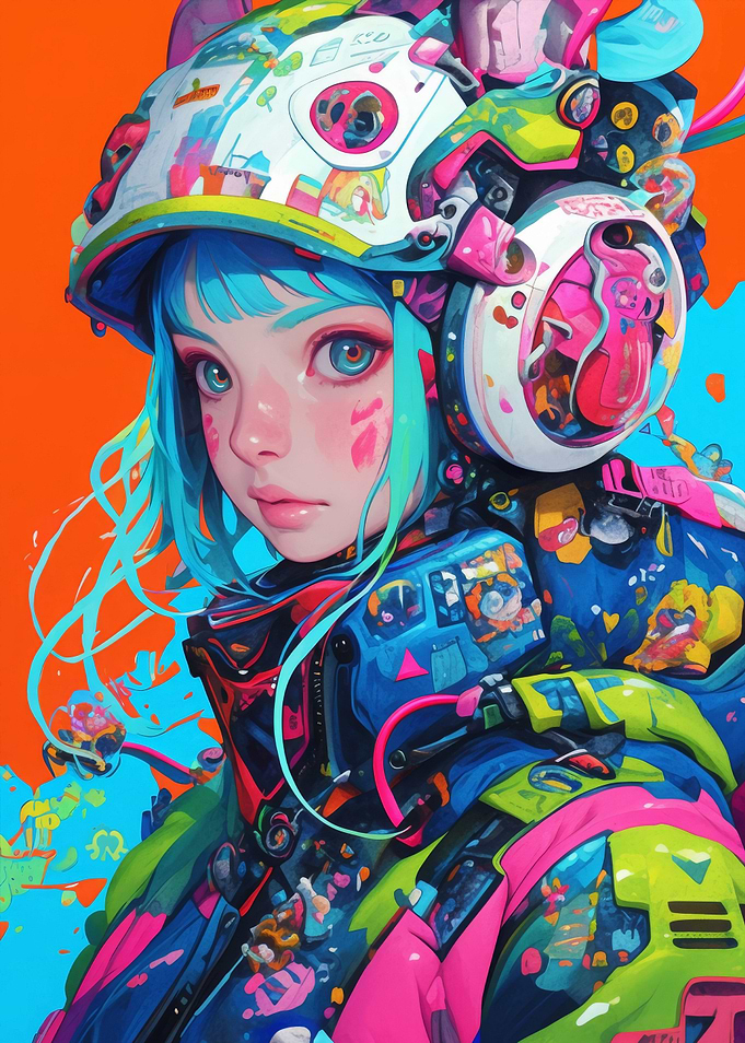 Futuristic Cyberpunk Girl