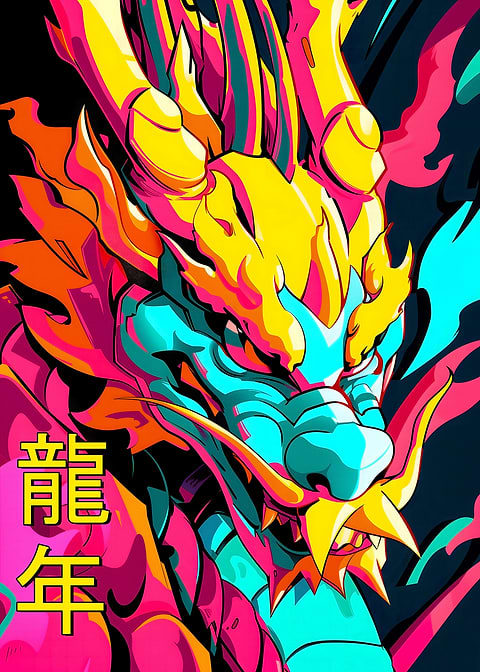 Year Of The Dragon — living room metal wall art