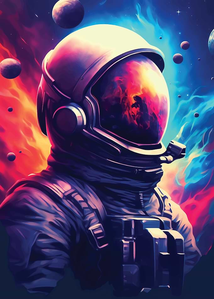 Astronaut Galaxy Cosmic