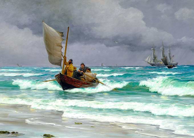 Men in a Rowboat