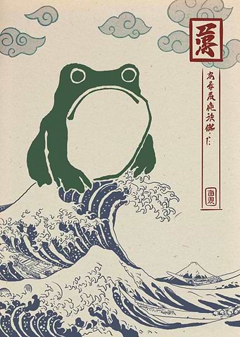kanagawa frog waves