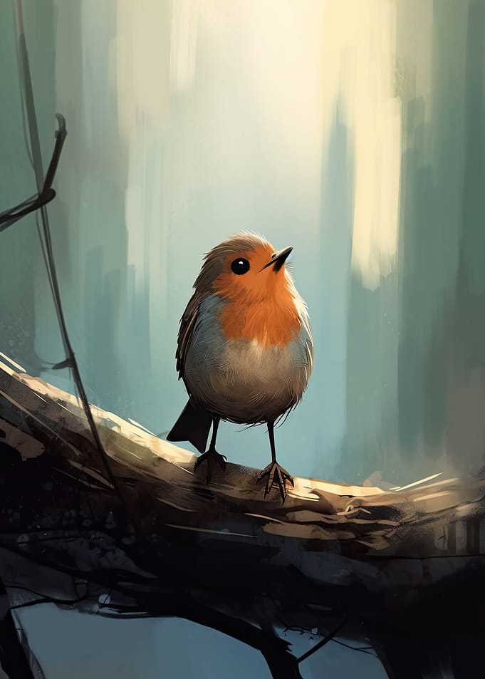 Cute Robin Illustration