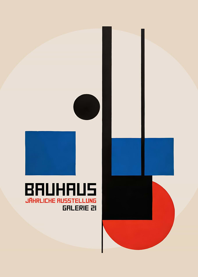 Bauhaus Geometric Poster