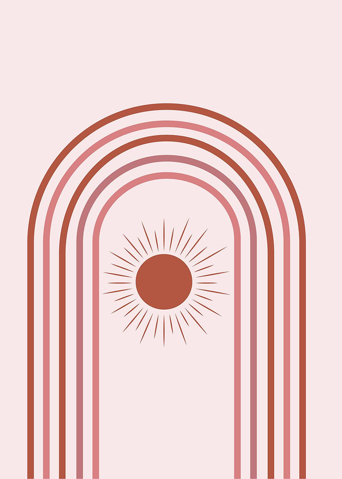 Minimalist Sun on Arches