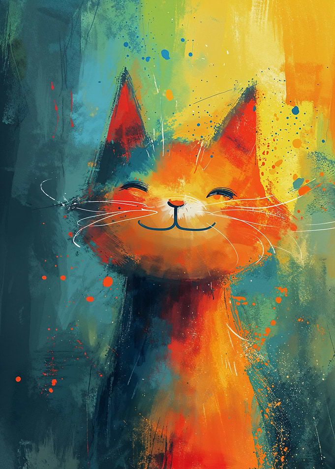 Abstract Feline Art