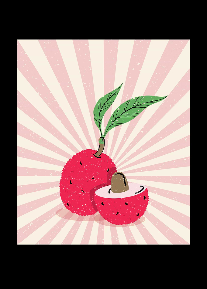 Lychee Retro Exotic Fruit