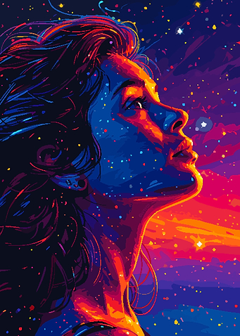 Inspiring Girl Pixel Art