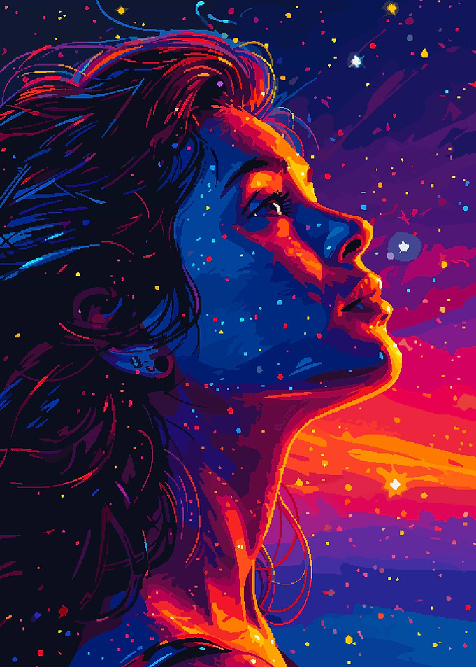 Inspiring Girl Pixel Art