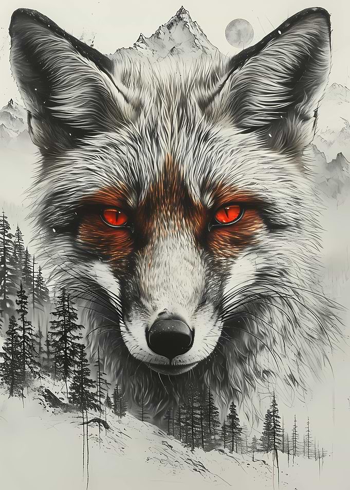 Fox Double Exposure Nature