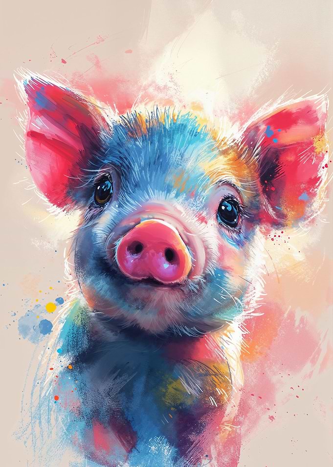 Color Splash Piglet
