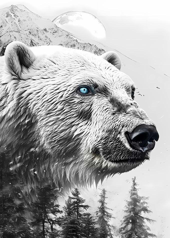 Polar Bear Double Exposure