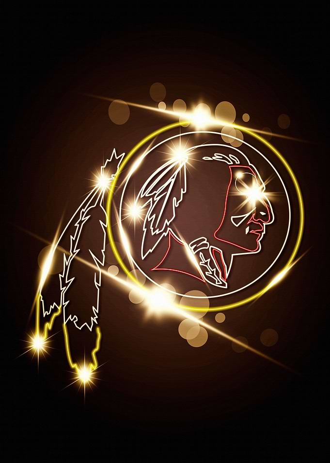 Neon Washington Redskins