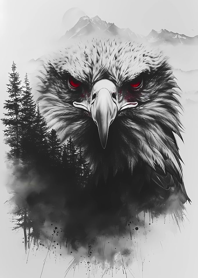 Bald Eagle Double Exposure