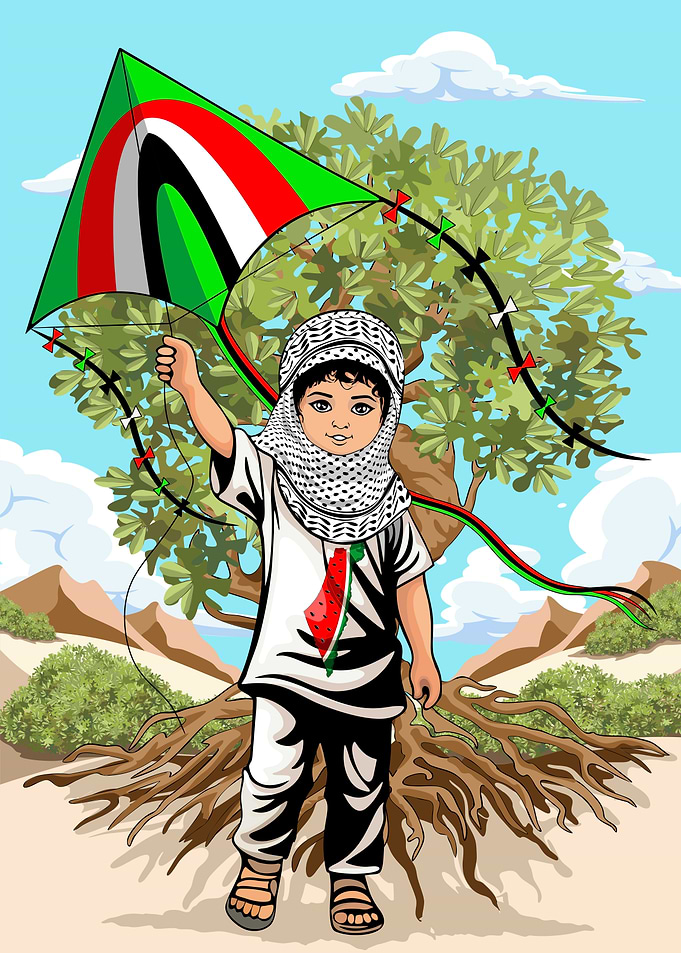 Palestine Child with Kite