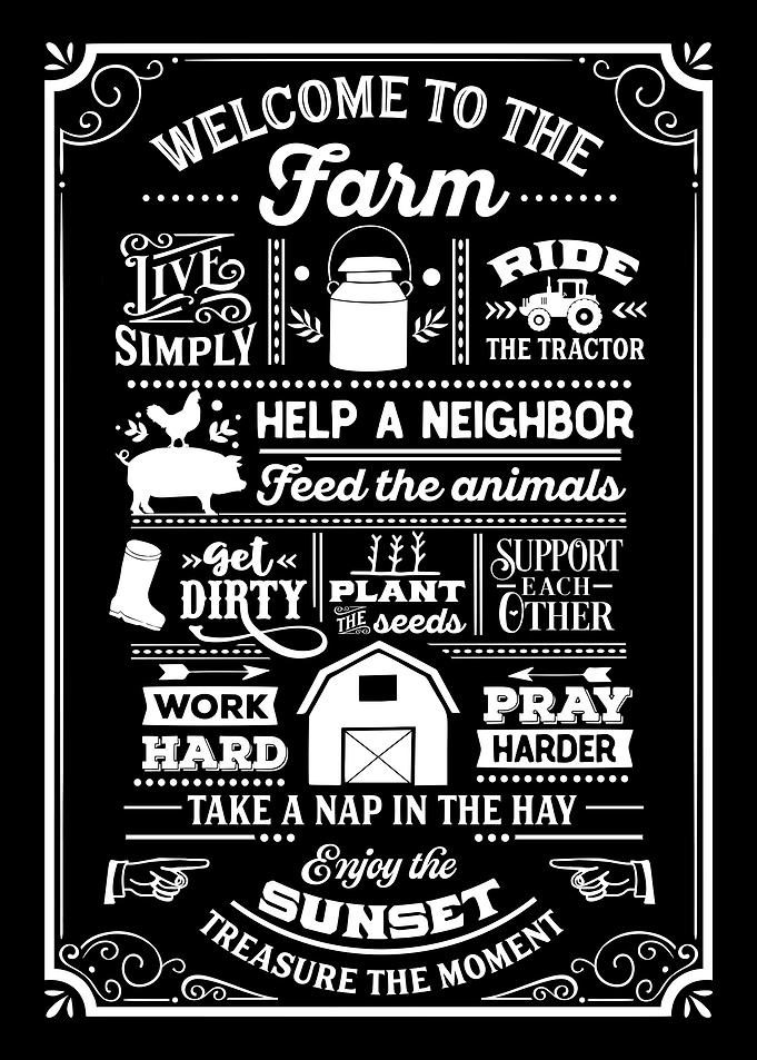 Welcome to the Farm Sign