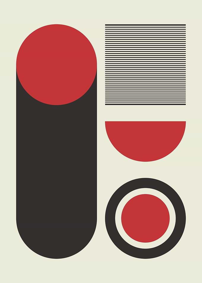 Bauhaus red black