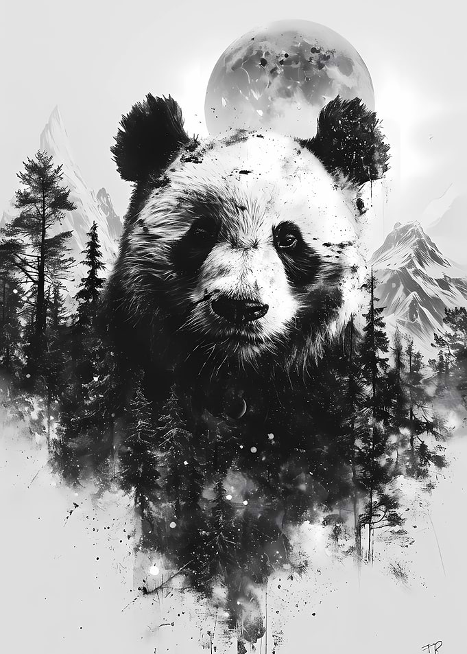 Panda Double Exposure