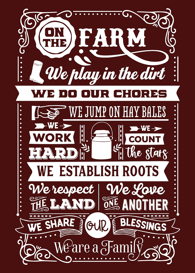 On The Farm Kitchen Sign