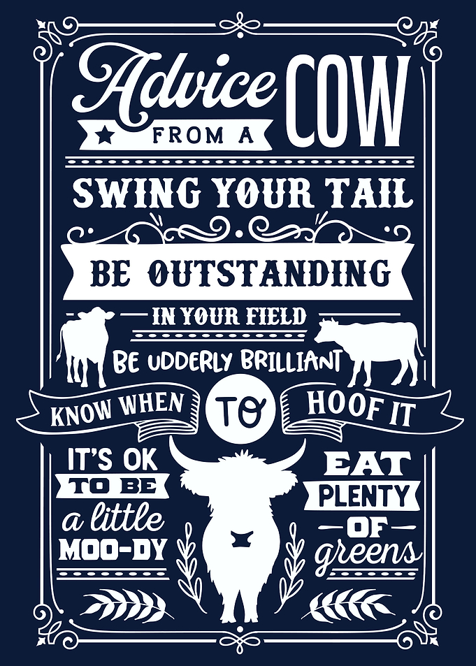 Advice From A Cow Sign
