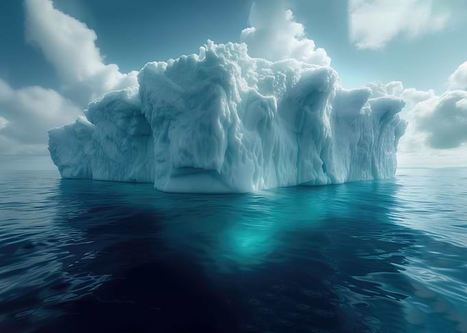 Iceberg in blue waters