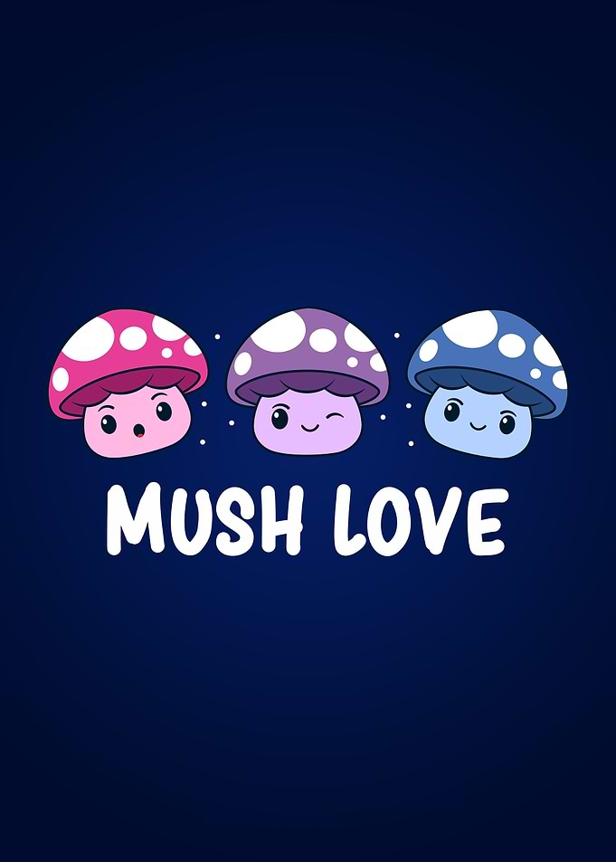 Bisexual Pride Bi Mushroom