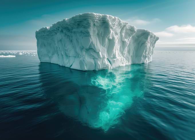 Iceberg in blue waters