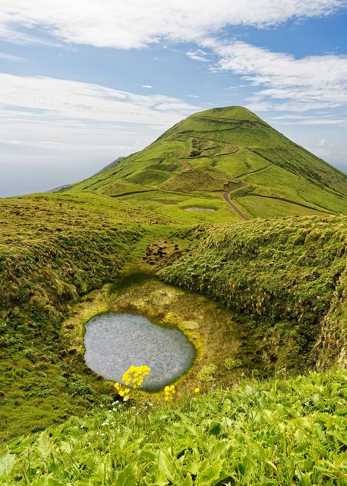 Crater lake on Sao Jorge