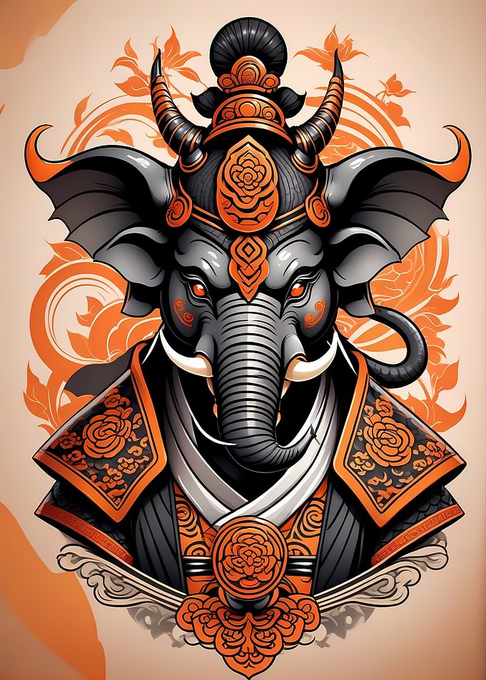 Samurai Mask Elephant