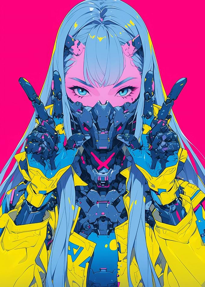 Cyberpunk Popart Girl