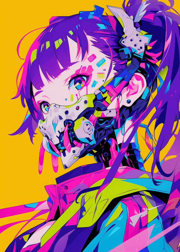 Cyberpunk Popart Girl