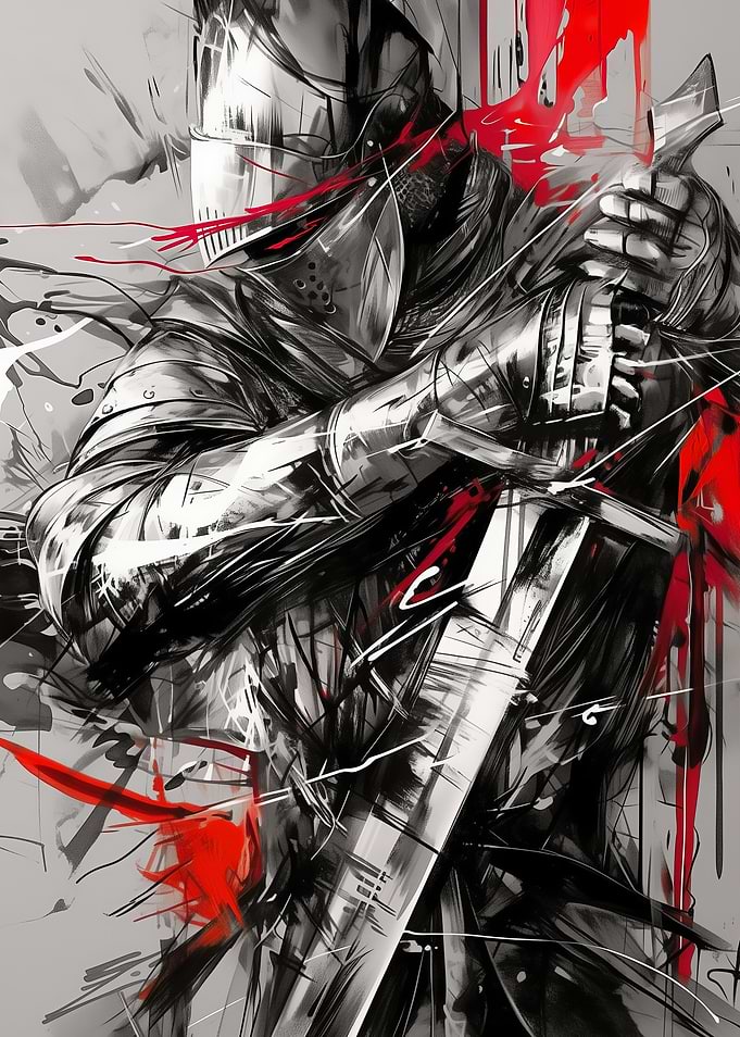 Medieval Knight Abstract