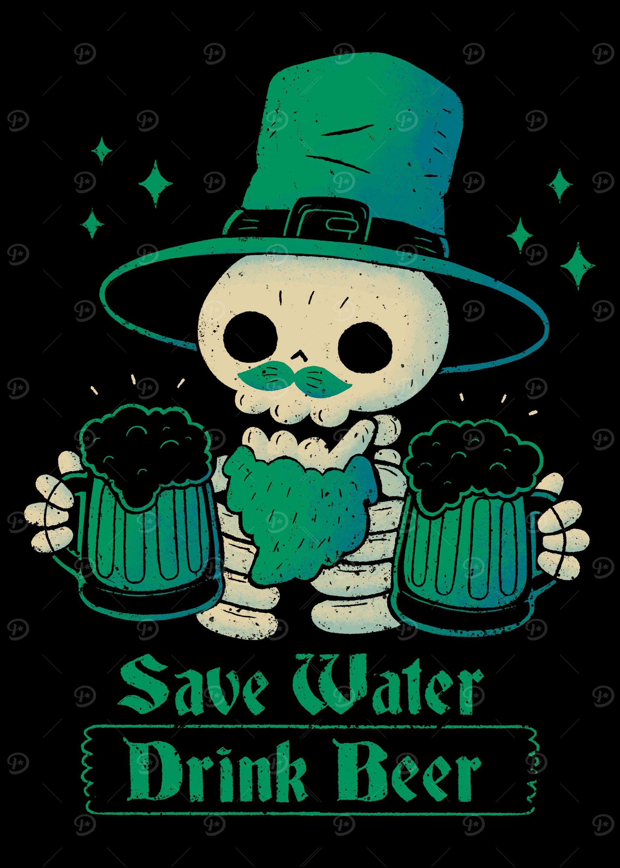 Skeleton St Patrick drinks